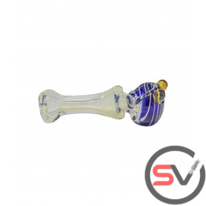 THREE MARBLES FUMED GLASS HAND PIPE 5inch 1CT